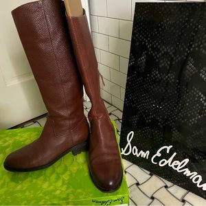 Sam Edelman Ryan riding boot in Umber leather women’s size 8